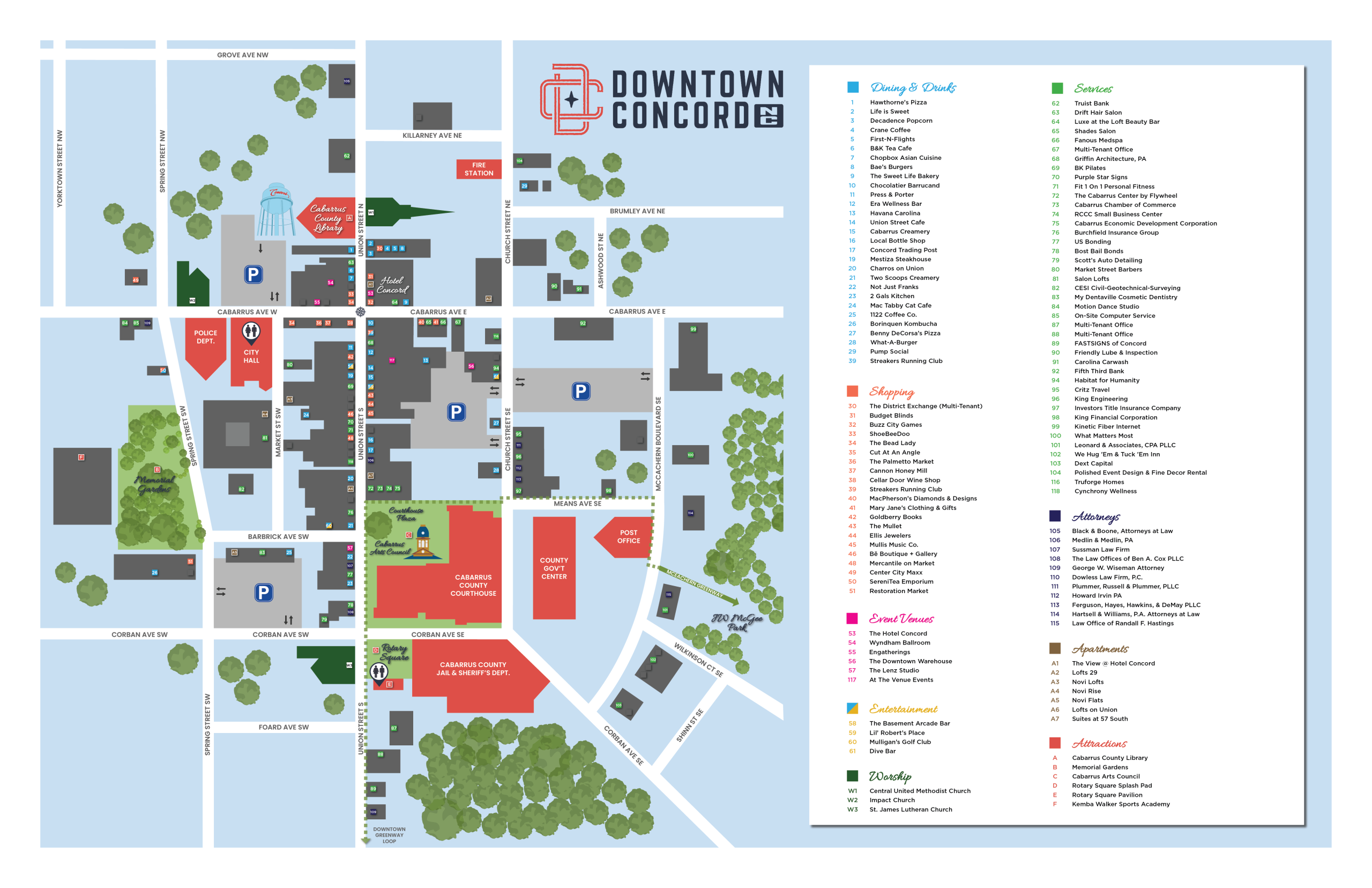 Downtown Business Directory Map