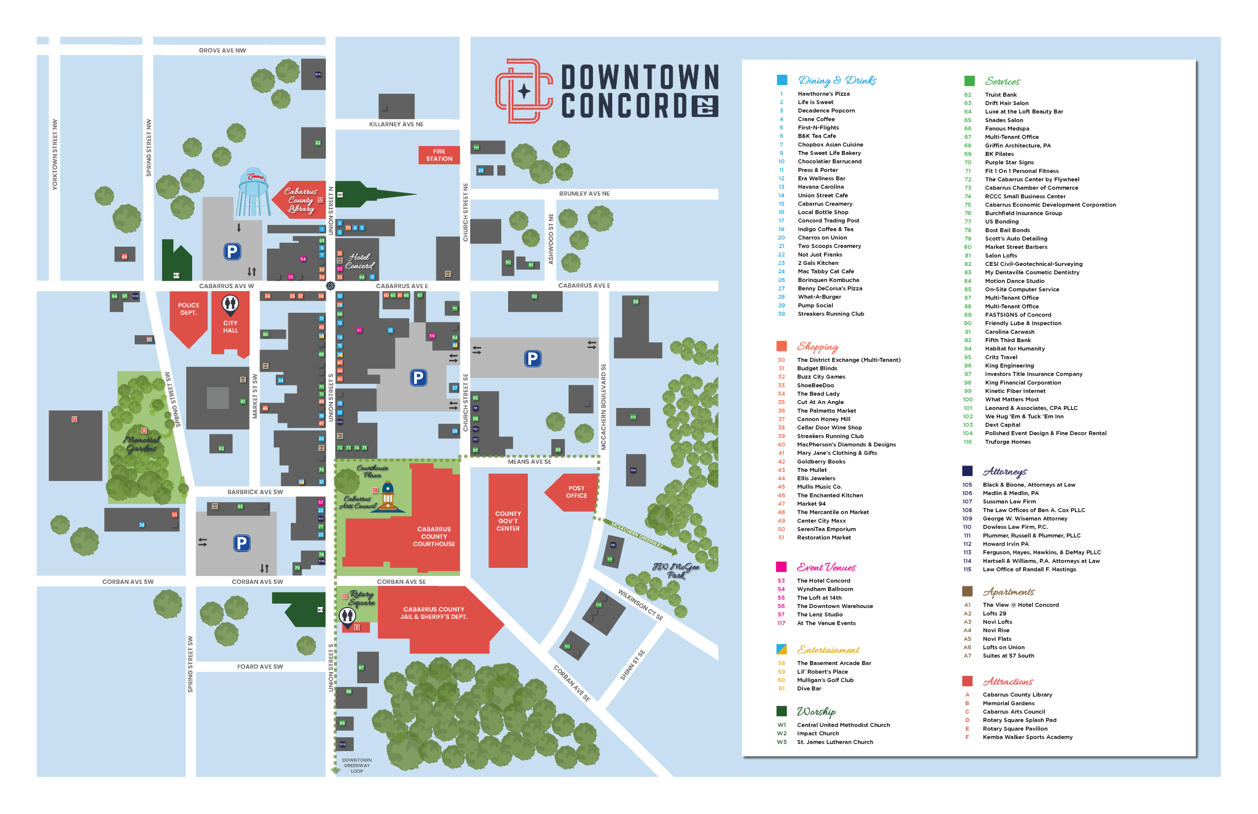 Downtown Business Directory Map