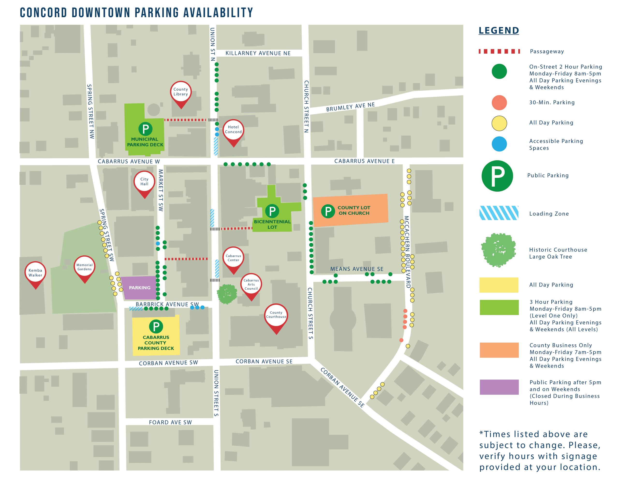 Parking Map of Downtown Concord